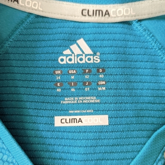 Adidas Top Women's Medium Turquoise Gray Supernova Three Stripes - Picture 5 of 6